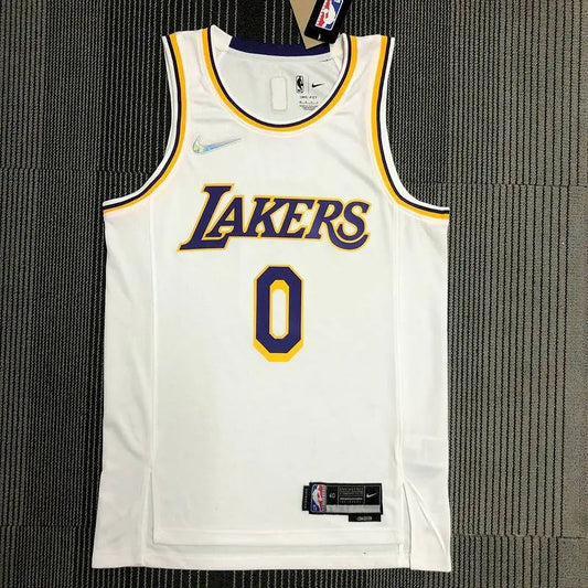 Camisa masculina Russell Westbrook branca – Edição de 75º aniversário