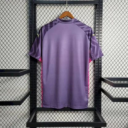 Camisa de goleiro do Manchester City 2023/24 roxa