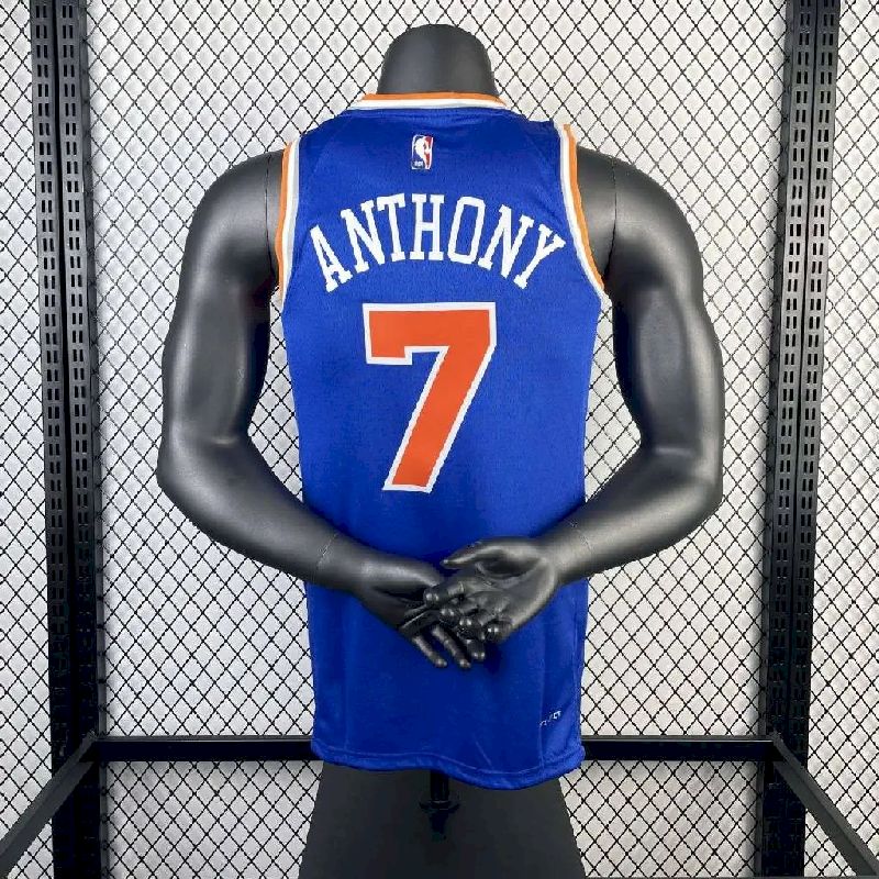 Camisa azul reserva masculina Carmelo Anthony