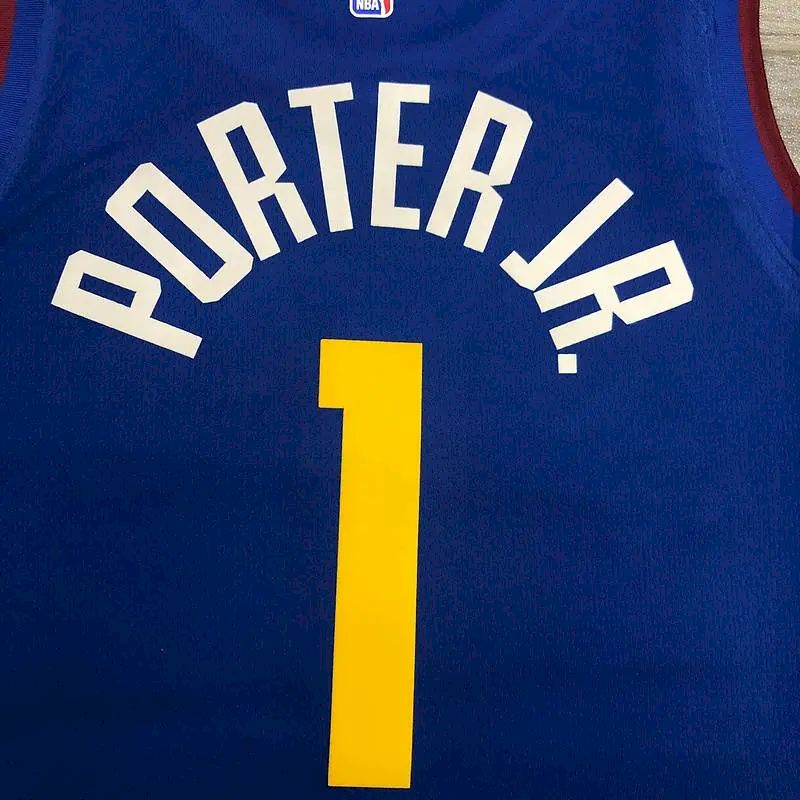 Camisa Michael Porter Jr. Masculina Azul Versão Jogador - Edição City