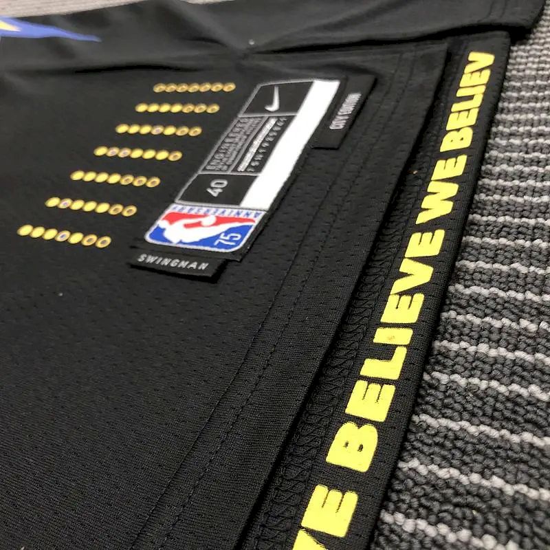 Men’s Klay Thompson Black Team Jersey – 75th Anniversary City Edition