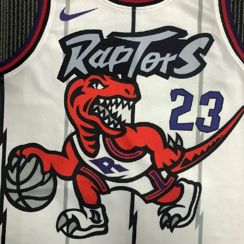 Camisa masculina Fred VanVleet branca retrô da equipe