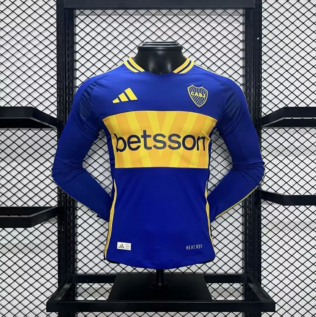 Camisa Boca Juniors 2024/25 Home Manga Longa Versão Jogador