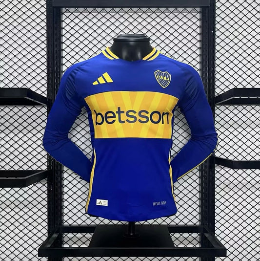 Camisa Boca Juniors 2024/25 Home Manga Longa Versão Jogador