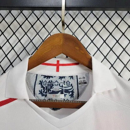 Camisa retrô de mangas compridas da Inglaterra 2005 Home