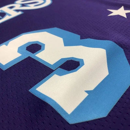 Camisa masculina roxa Anthony Davis Team – Edição City do 75º aniversário