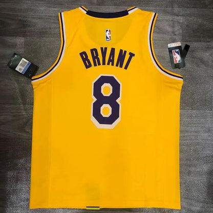 Camisa amarela masculina Kobe Bryant versão jogador – Edição clássica retrô