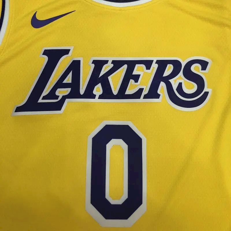 Camisa Masculina Kyle Kuzma Amarela Versão Jogador – Edição Clássica Retro