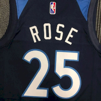 Camisa azul Derrick Rose masculina – Edição de 75º aniversário