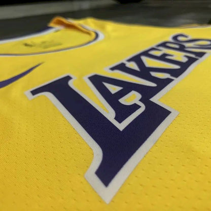Camisa amarela masculina Kobe Bryant versão jogador – Edição clássica retrô