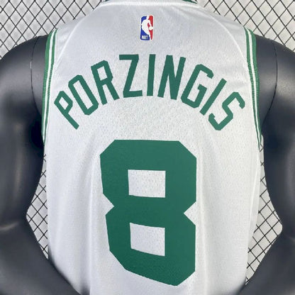 Camisa branca masculina Kristaps Porzingis Team