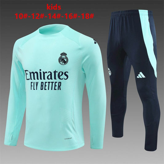 Suéter e calça infantil com zíper médio do Real Madrid 2024/25 14001