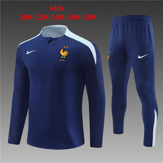 France 2023/24 Half-Zip Kids Sweater+Pant 14001