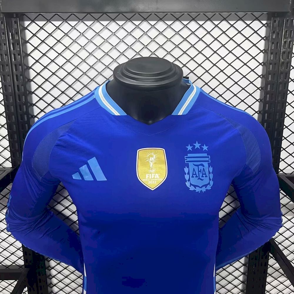 Camisa Argentina 2024/25 Away Manga Longa Versão Jogador