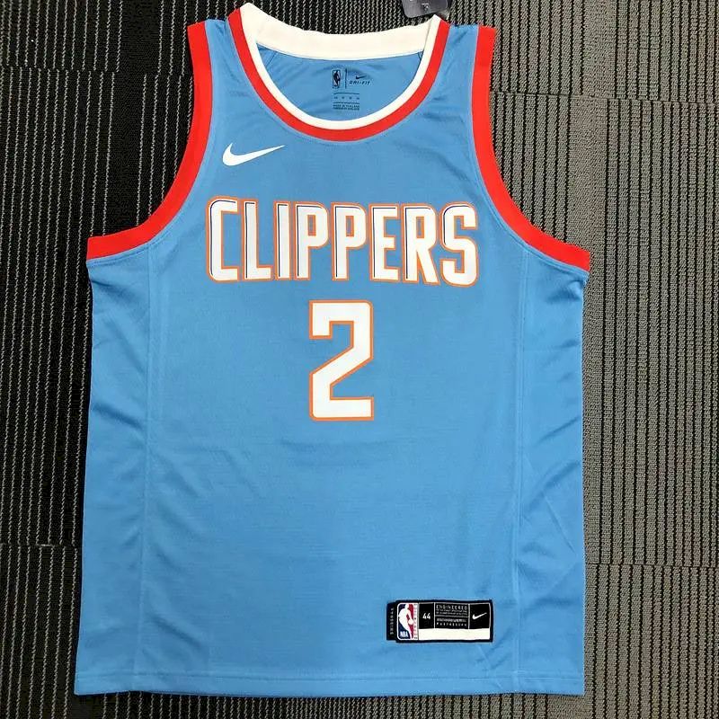Camisa masculina Kawhi Leonard Swingman azul – Edição City