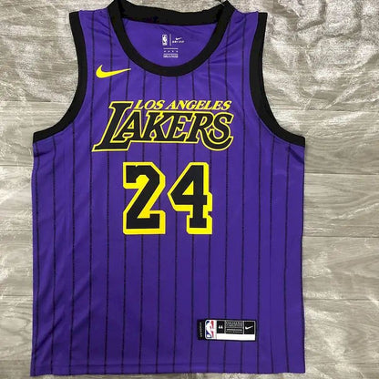 Camisa masculina Kobe Bryant 2018-19 roxa Swingman versão jogador – Edição City