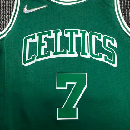 Camisa masculina Jaylen Brown Green Team – Edição City de 75º aniversário