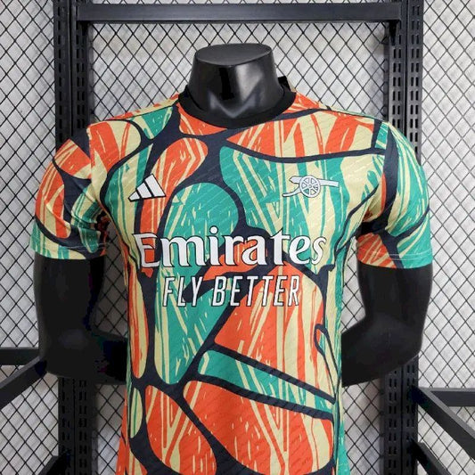 Camisa de treino pré-jogo do Arsenal 2024/25, versão jogador