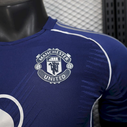 Men's Manchester United 2025/26 Blue Shirt Player Edition