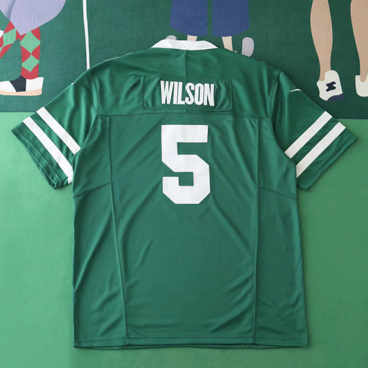 Jersey NFL New York Jets Green Garrett Wilson 5