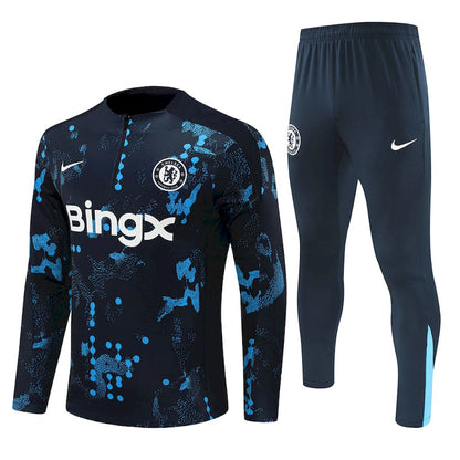 Suéter e calça Chelsea 2024/25 com zíper e meio zíper 14001