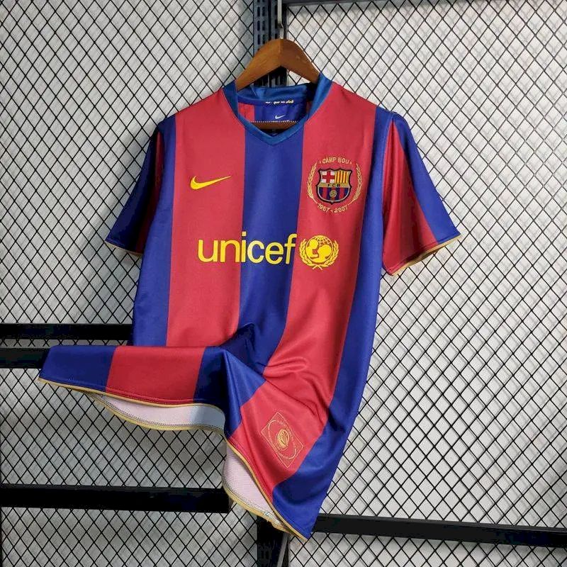 Camisa retrô titular do Barcelona 2007/08