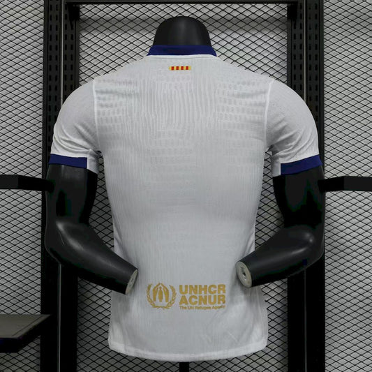 Camisa Barcelona 2024/25 versão branca com exposição Versão Jogador