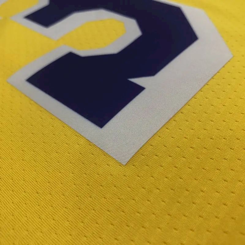 Camisa amarela masculina Anthony Davis versão jogador – Edição clássica retrô