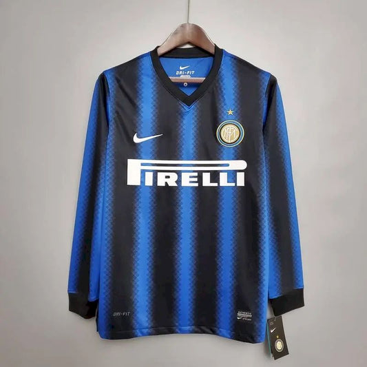 Camisa retrô de mangas compridas Inter de Milão 2010/11