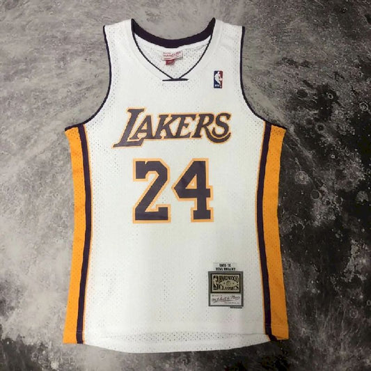 Men’s M&N 09/10 Kobe Bryant White Retro Jersey
