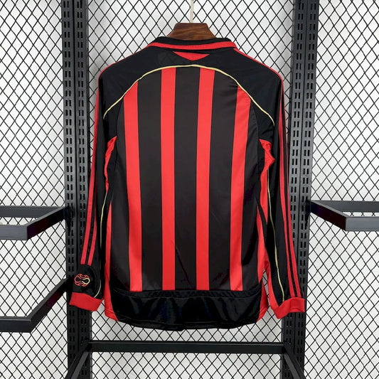 Camisa retrô de mangas compridas do AC Milan 2006/07 Home