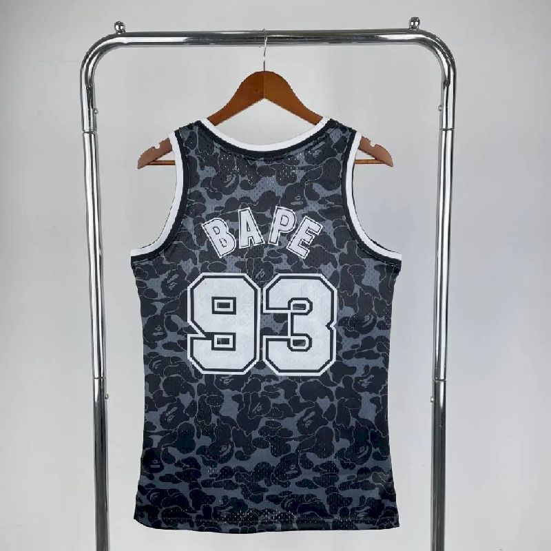 Camisa masculina BAPE M&amp;N preta da equipe