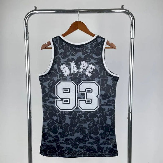 Camisa masculina BAPE M&amp;N preta da equipe