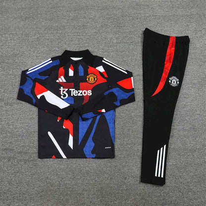 Suéter adulto Manchester United 2024/25 com zíper e calça 14001