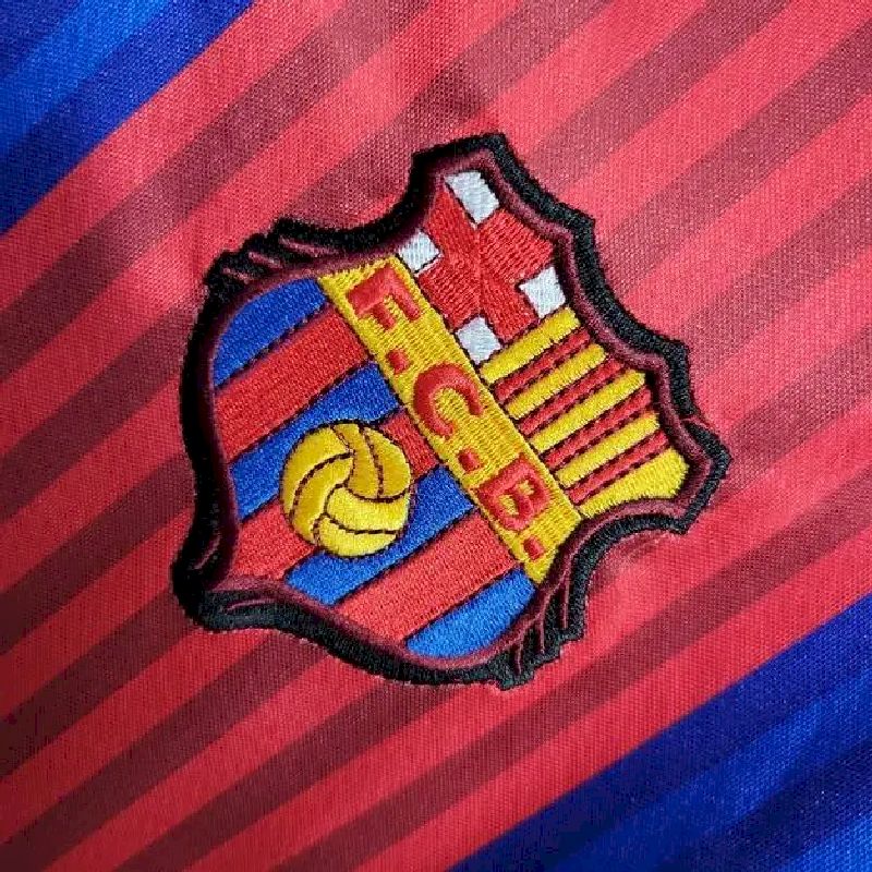 Camisa retrô manga longa do Barcelona 1991/92 Home