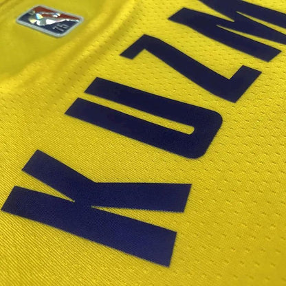 Men’s Kyle Kuzma Yellow Team Jersey – 75th Anniversary Edition