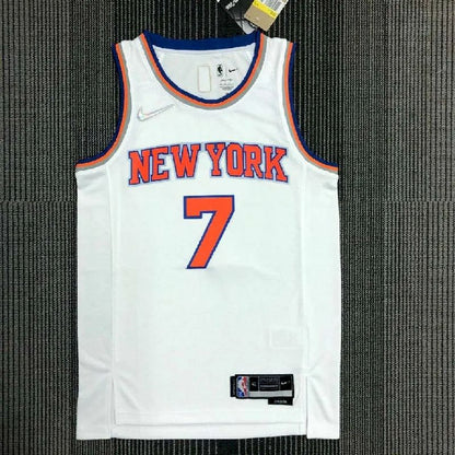 Camisa masculina Carmelo Anthony White Team – Edição de 75º aniversário