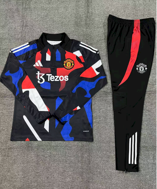 Manchester United 2024/25 Half-Zip Kids Sweater+Pant 14001