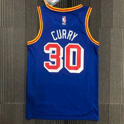 Camisa Stephen Curry Azul Masculina - Edição Clássica do 75º Aniversário