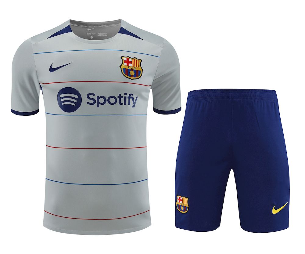 Camisa de treino adulto Barcelona 2023/24 + short 418