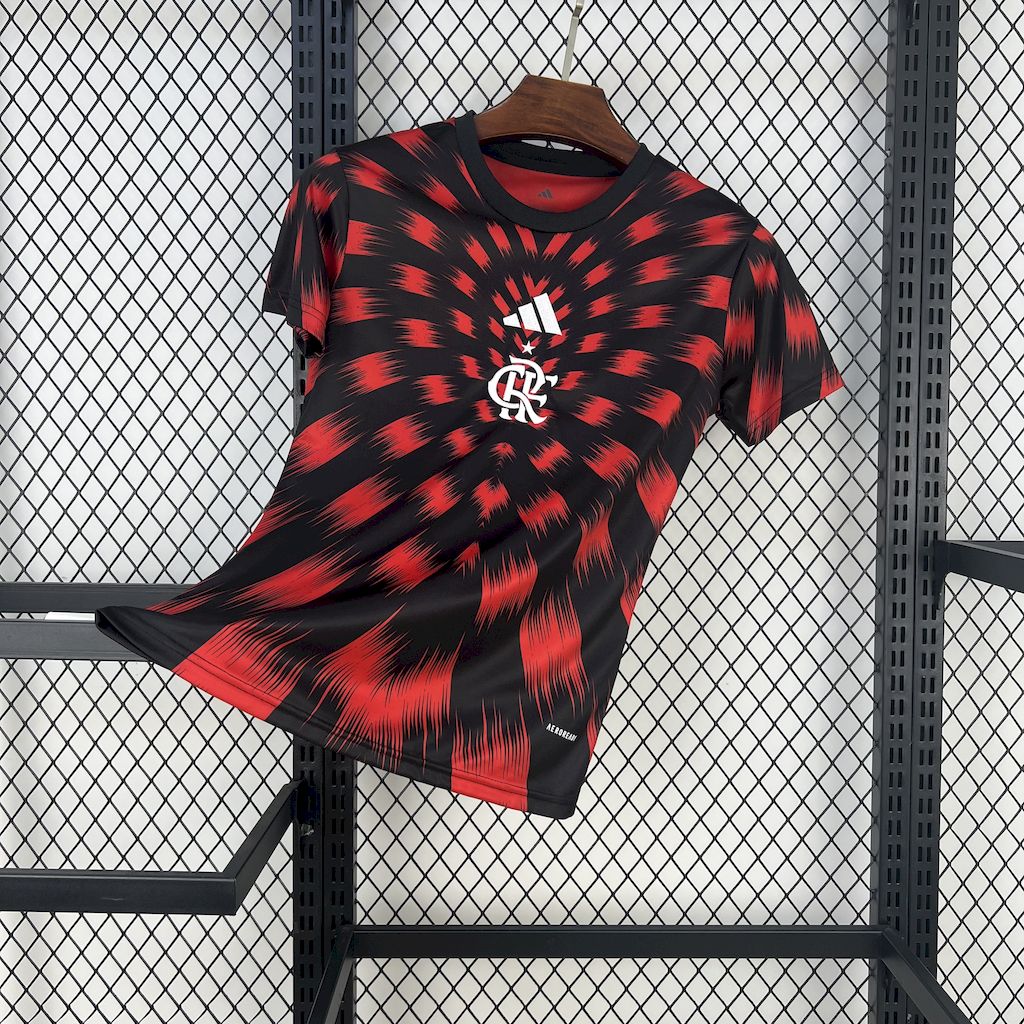 Camisa feminina pré-jogo do Flamengo 2025/26