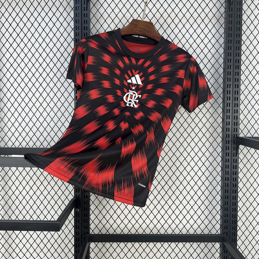 Camisa feminina pré-jogo do Flamengo 2025/26