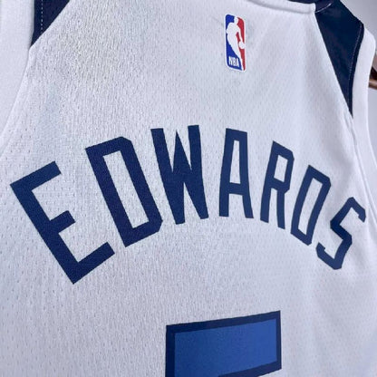 Camisa branca masculina Anthony Edwards 2023 do time titular