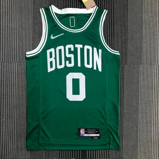Camisa masculina Jayson Tatum Green Team – Edição de 75º aniversário