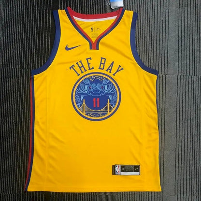 Camisa Klay Thompson Amarela Swingman Versão Jogador Masculina – Edição City