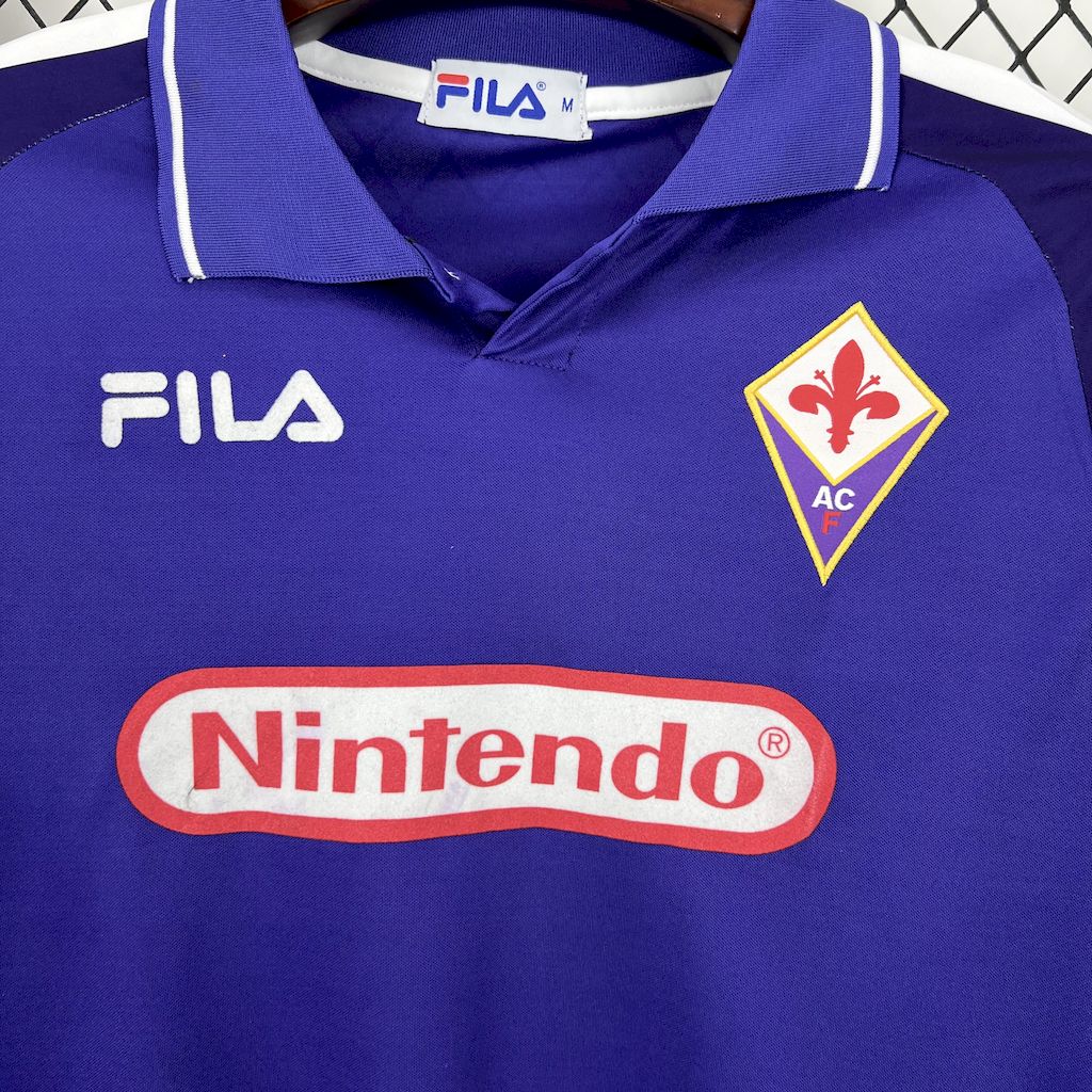 Camisa retrô de mangas compridas da Fiorentina 1998/99 Home