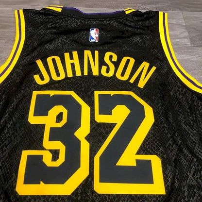 Camisa masculina Earvin Johnson Black Mamba versão jogador