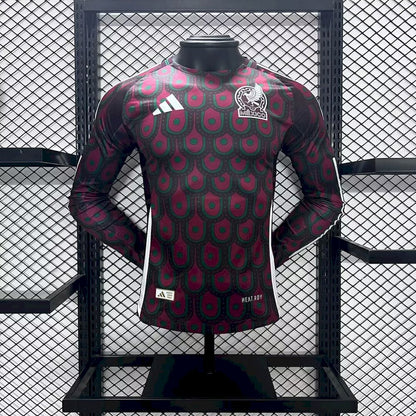 Men's Mexico 2024/25 Home Long Sleeve Jersey Player Version