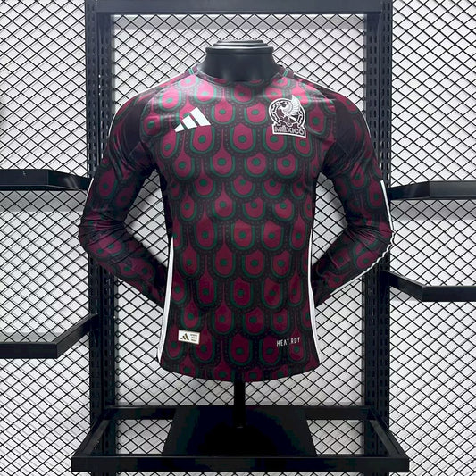 Men's Mexico 2024/25 Home Long Sleeve Jersey Player Version