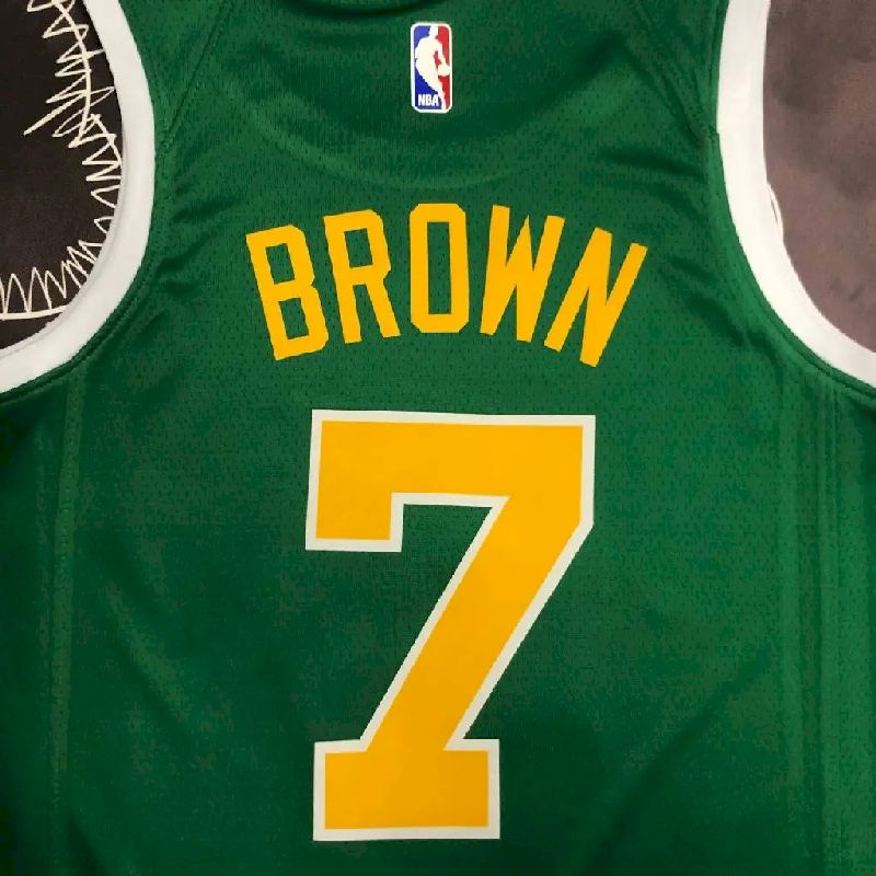 Camisa masculina Jaylen Brown Green Team